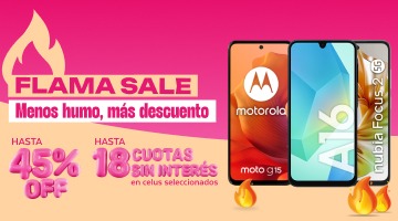 Menos humo más descuento, llegó Flama Sale con hasta 18 cuotas sin interés y hasta 45% de descuento.
