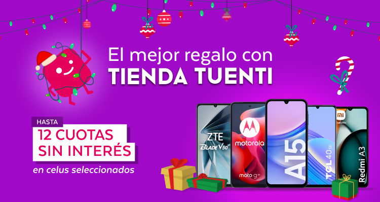 Estas fiestas en Tienda tuenti tenes hasta 12 cuotas sin interés