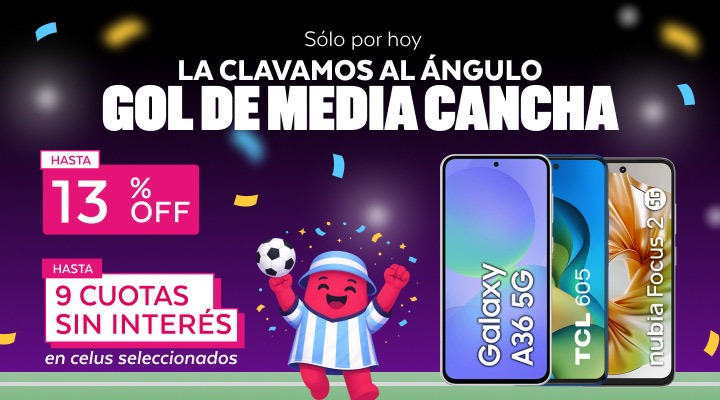Gol de media cancha, hasta 13% de descuento y hasta 9 cuotas sin inter&eacute;s en seleccionados.