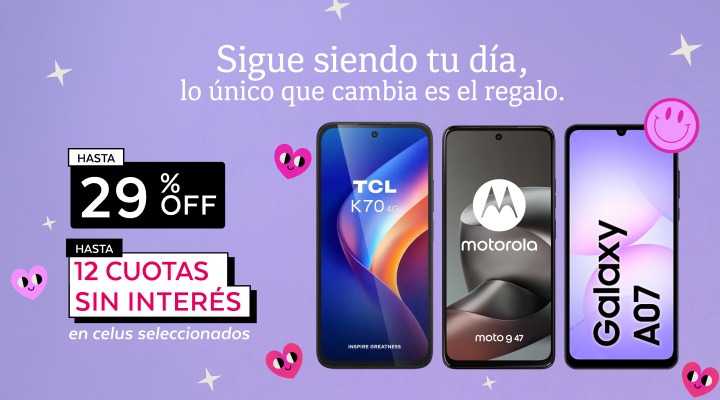 Sigue siendo tu d&iacute;a, lo &uacute;nico que cambia es el regalo. Hasta 29 porciento de descuento y hasta 12 cuotas sin inter&eacute;s