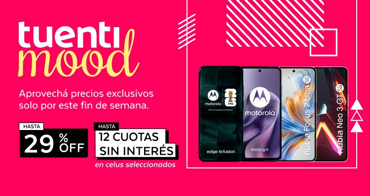 Tuenti mood. Aprovech&aacute; precios exclusivos solo por este fin de semana. Hasta 29 porciento de descuento y hasta 12 cuotas sin inter&eacute;s.