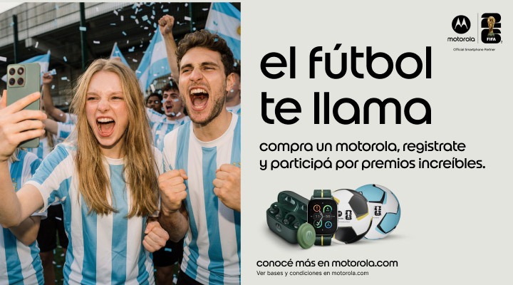 El f&uacute;tbol te llama! compra un motorola, registrate y particip&aacute; por premios incre&iacute;bles.